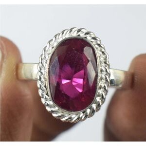 Padparadscha Pink Sapphire 7.80 Ct Natural Gemstone Certified Mens ring Sz 9.75